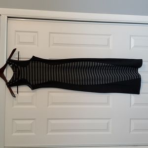 Racerback zip-up fitted dress